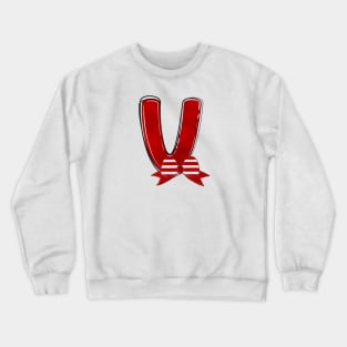 Letter V - Christmas Letter Crewneck Sweatshirt